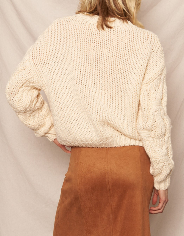Sweater Cable Knit Ivory