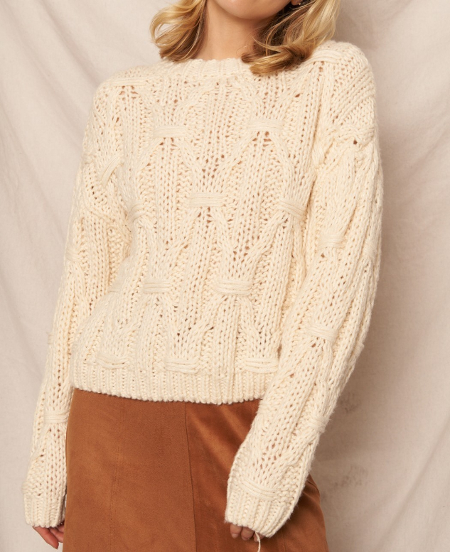 Sweater Cable Knit Ivory – foto 6