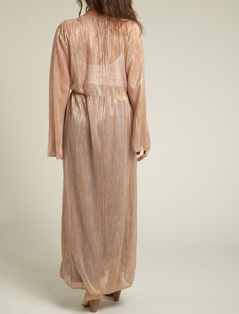 Kimono Sheer Shimmer Rose Gold