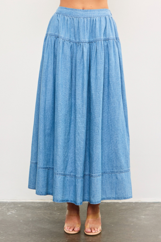 Enagua Banded Denim – foto 1