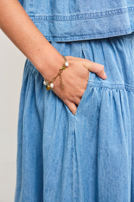 Enagua Banded Denim – foto 4