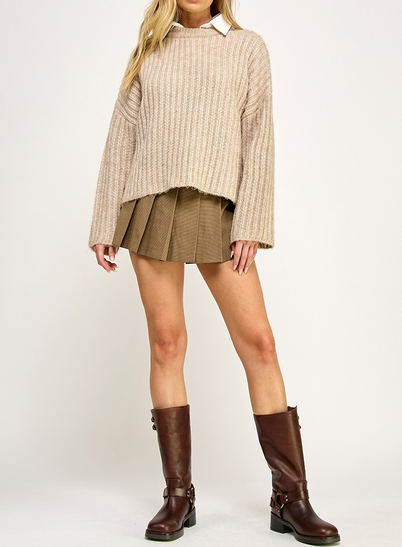 Sweater Slick Neck Knit Beige – foto 6