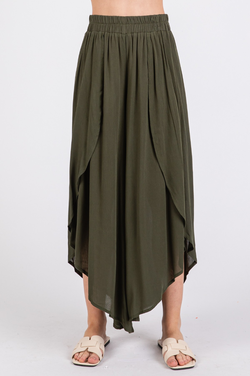 Pantalon Overlap Round Olive – foto 4