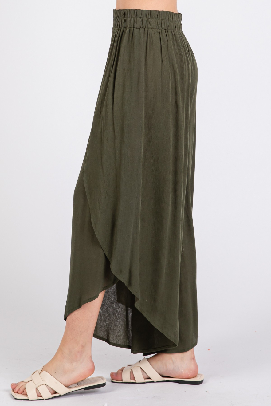 Pantalon Overlap Round Olive – foto 5
