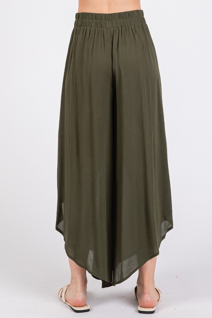 Pantalon Overlap Round Olive – foto 6