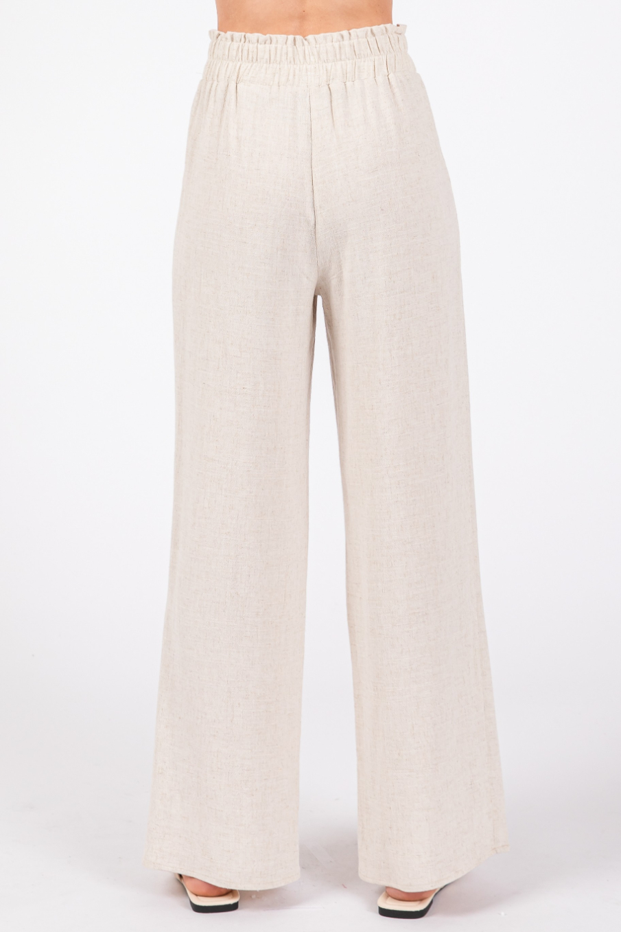 Pantalon Linen Wide Leg Oatmeal – foto 7
