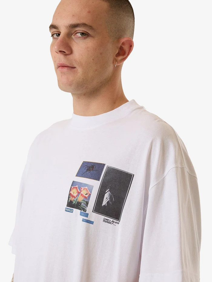 Camiseta Thrills Come & Believe Box Fit White – foto 6
