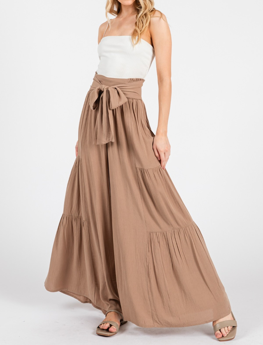 Pantalon Boho Ruffle Hemming Desert – foto 1