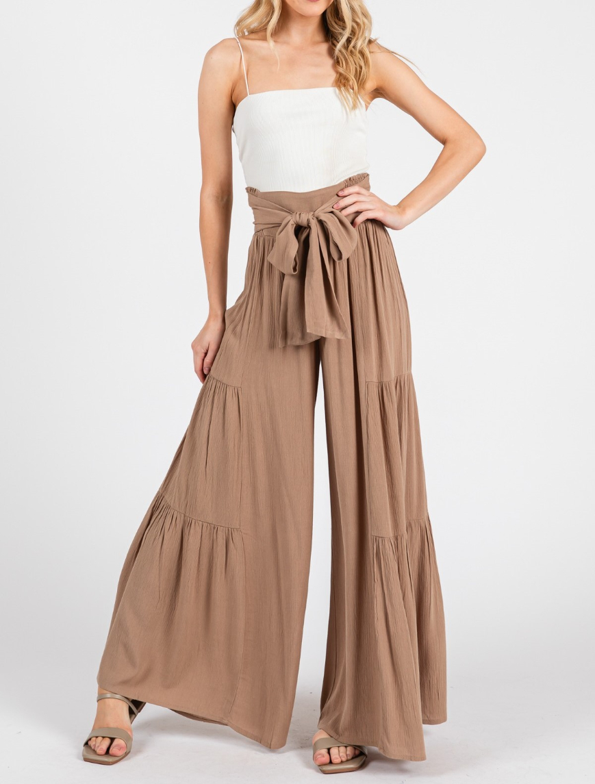 Pantalon Boho Ruffle Hemming Desert – foto 3