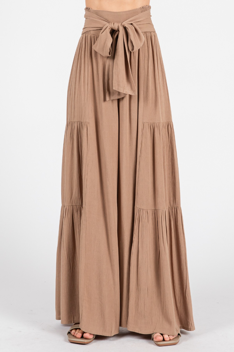 Pantalon Boho Ruffle Hemming Desert – foto 5