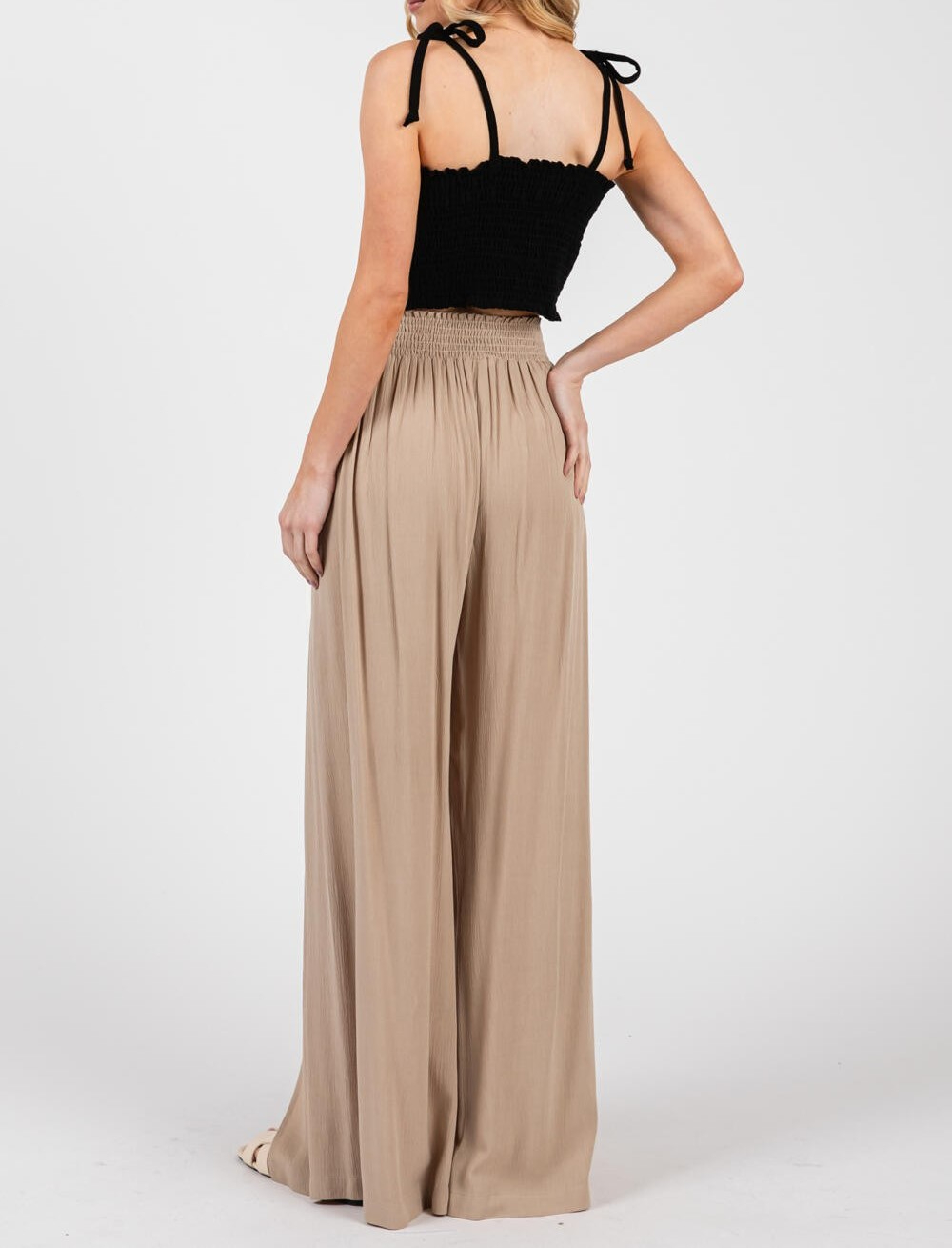 Pantalon Front Slits Stone – foto 2