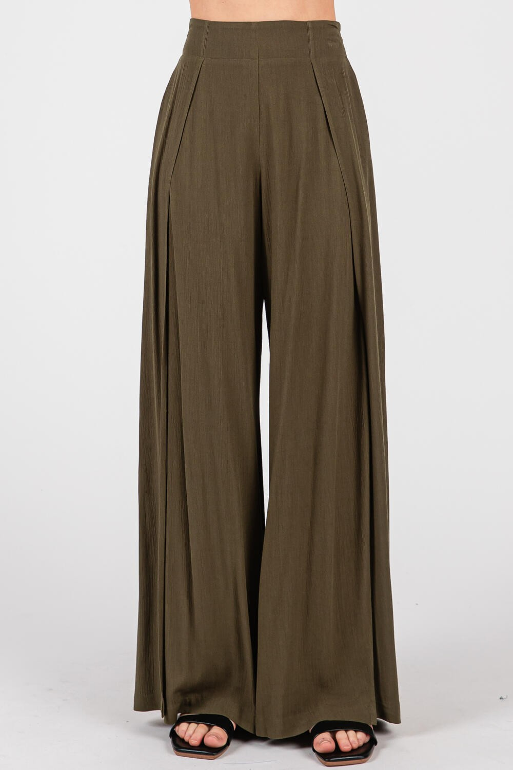 Pantalon Front Slits Olive – foto 4