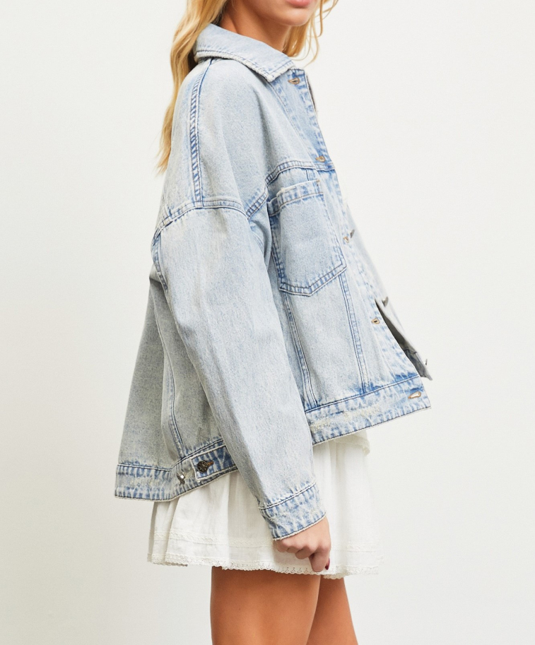 Jacket Denim Light Wash – foto 3