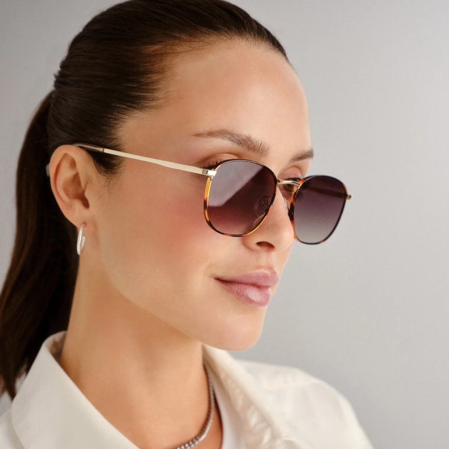 Lentes Le Specs Neptune Deux Bright Gold Tort – foto 5