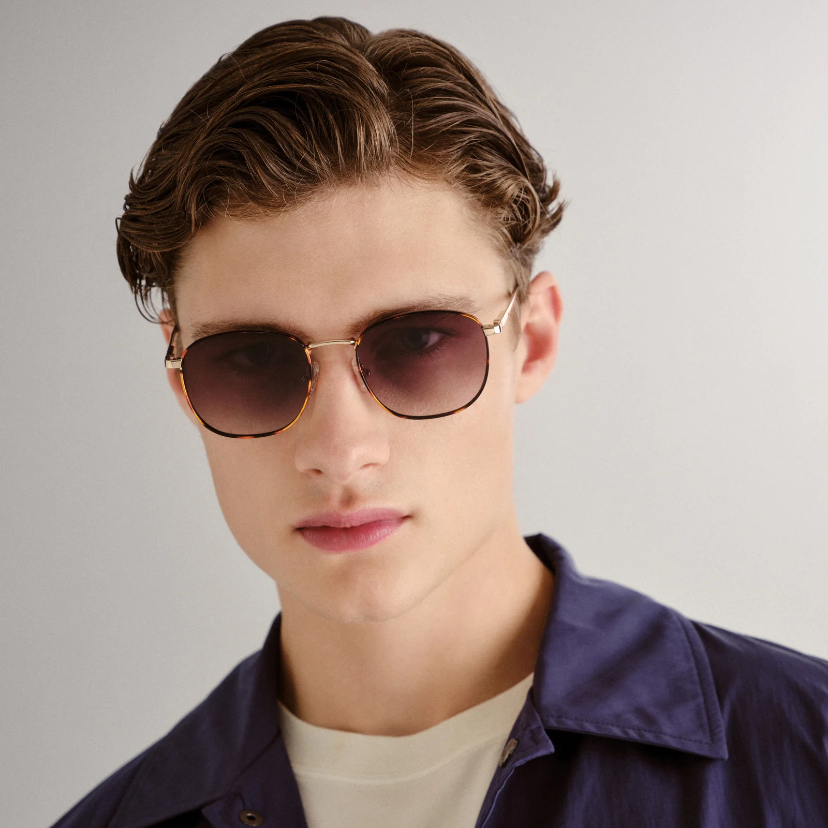 Lentes Le Specs Neptune Deux Bright Gold Tort – foto 6