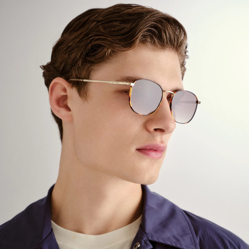 Lentes Le Specs Neptune Deux Bright Gold Tort – foto 7