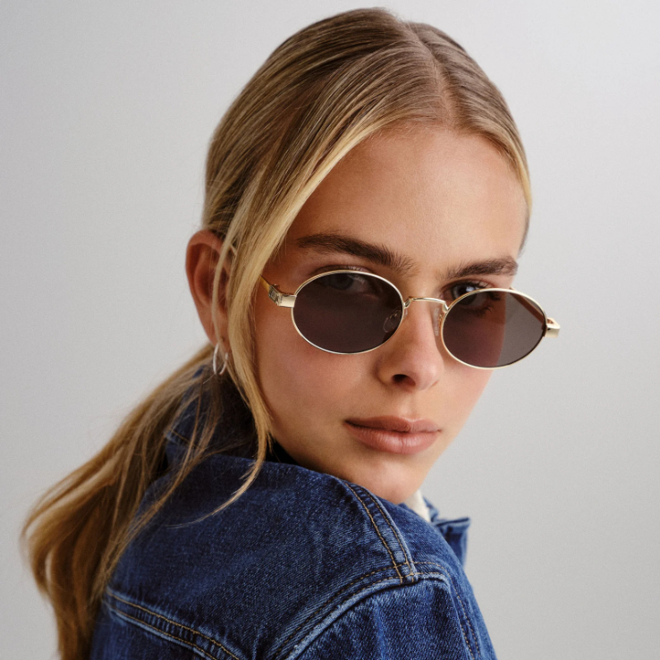 Lentes Le Specs Poseidon Deux Gold Khaki Mono – foto 4