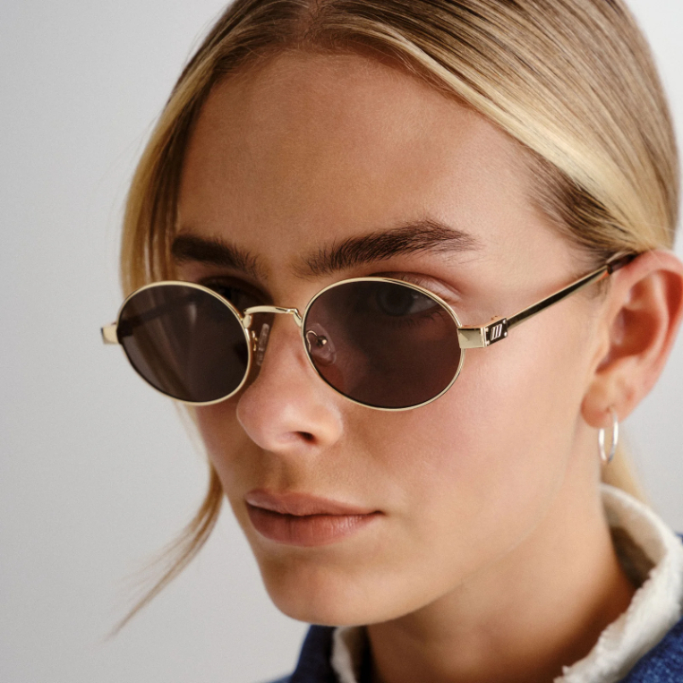 Lentes Le Specs Poseidon Deux Gold Khaki Mono – foto 5