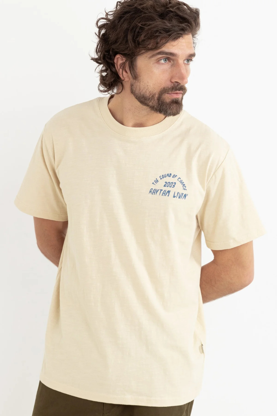Camiseta Rhythm Down Under Slub Cream – foto 1