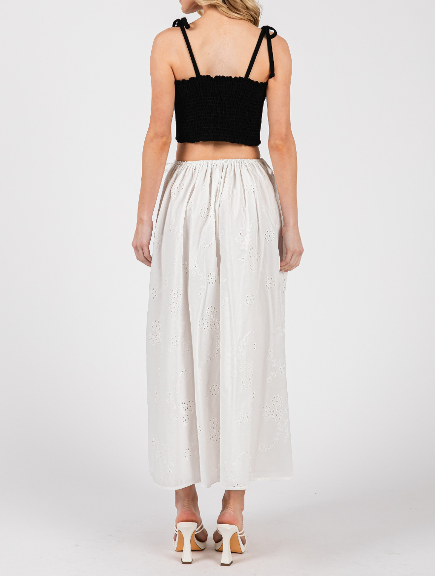 Enagua Eyelet Side Ties White – foto 4