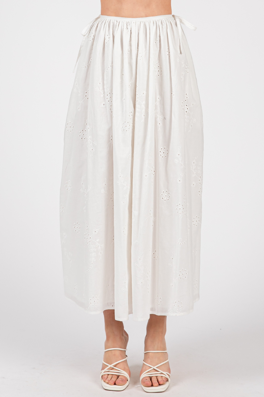 Enagua Eyelet Side Ties White – foto 6