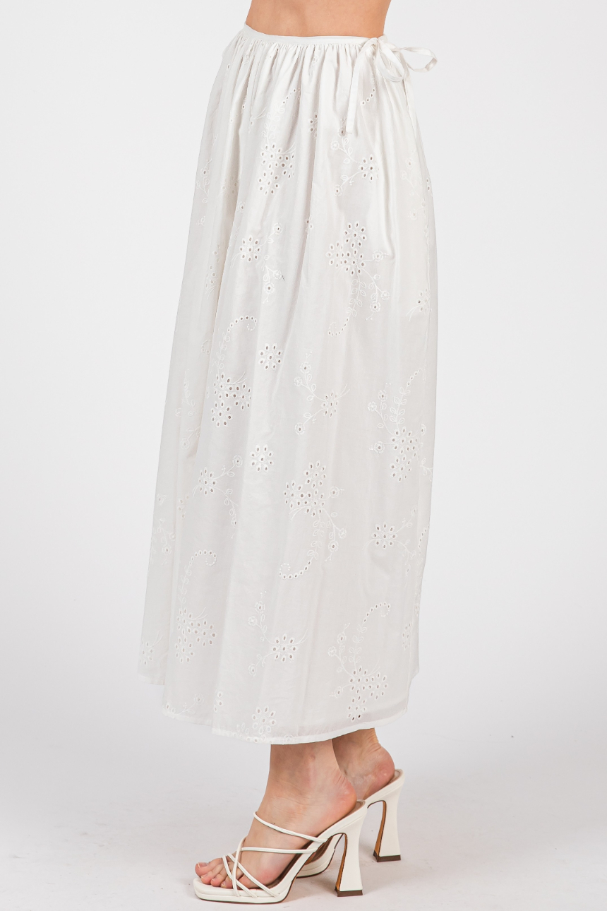 Enagua Eyelet Side Ties White – foto 7