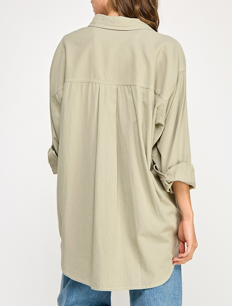 Blusa your Boyfriends Shirt Seagrass