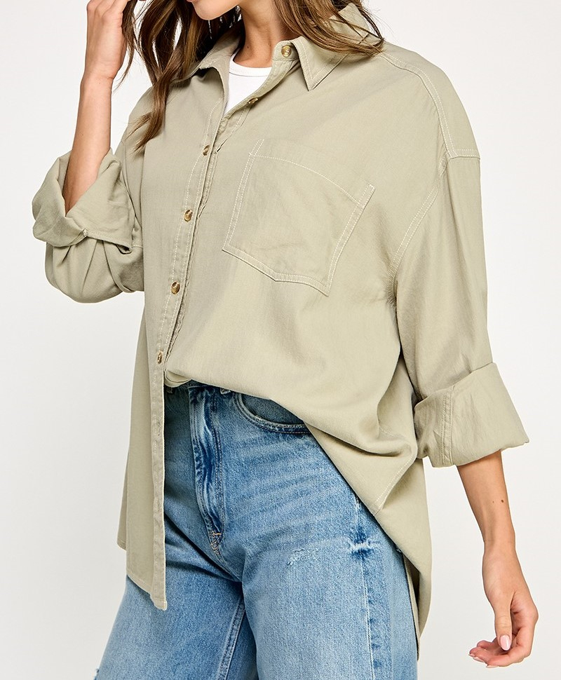 Blusa your Boyfriends Shirt Seagrass – foto 4