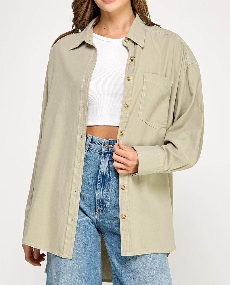 Blusa your Boyfriends Shirt Seagrass – foto 5