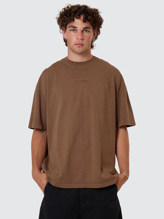 Camiseta Thrills Superior Box Fit Oversize Trader Brown – foto 7
