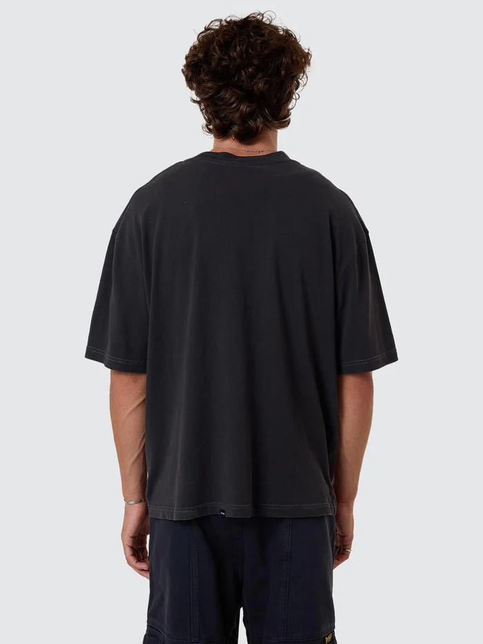 Camiseta Thrills Constant Chaos Box Oversize Cropped Blue Graphite – foto 2