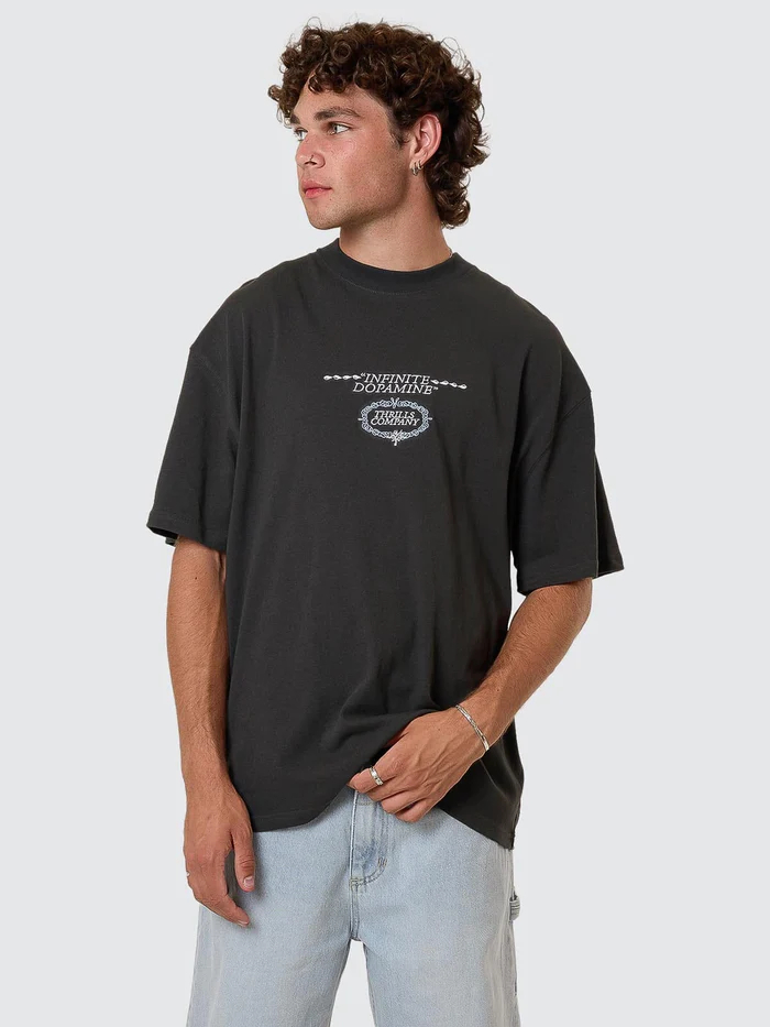 Camiseta Thrills Inifinite Dopamine Box Oversize Pirate Black – foto 1