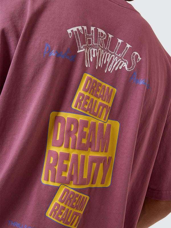 Camiseta Thrills Reality Dreams Box Oversize Delta Berry – foto 6