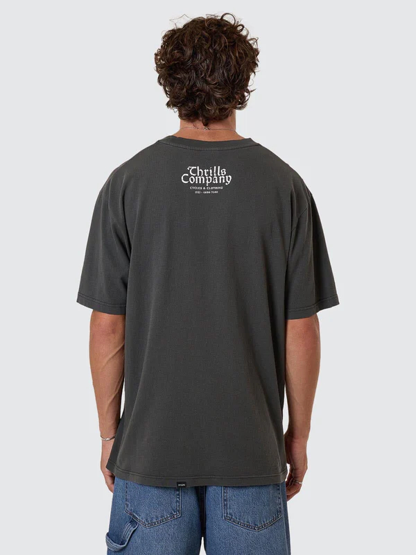 Camiseta Thrills Flight Risk Oversize Fit Merch Black – foto 2