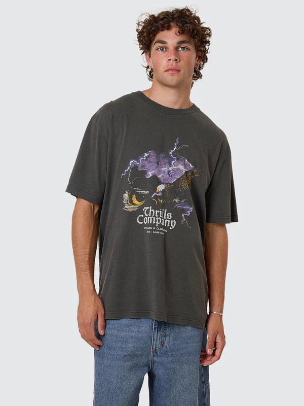 Camiseta Thrills Flight Risk Oversize Fit Merch Black – foto 5