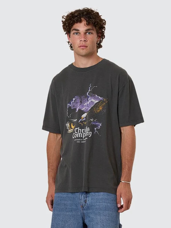 Camiseta Thrills Flight Risk Oversize Fit Merch Black – foto 8