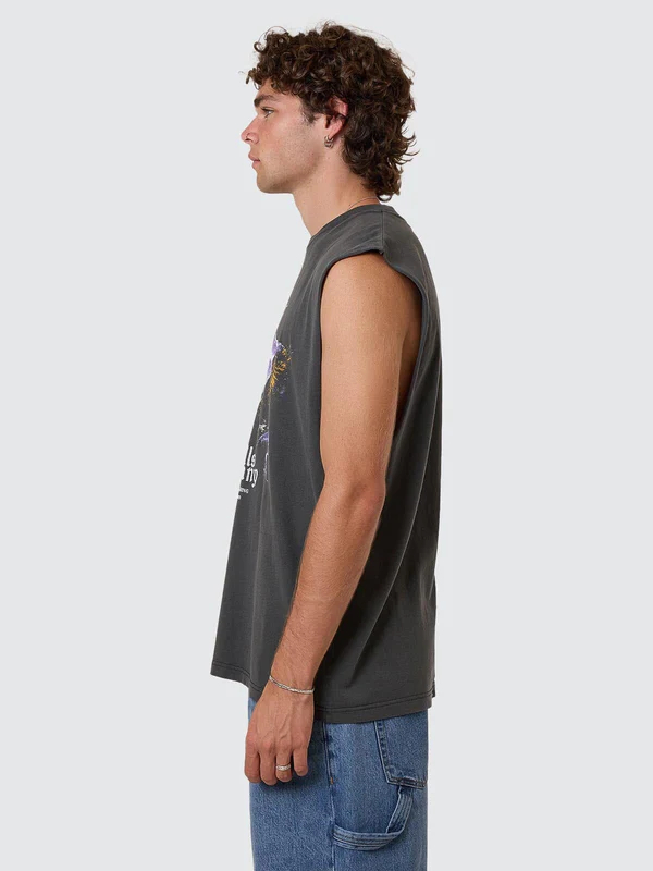 Camiseta Muscle Thrills Flight Risk Merch Black – foto 3