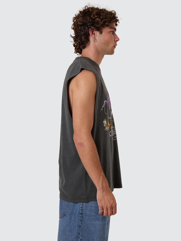 Camiseta Muscle Thrills Flight Risk Merch Black – foto 4