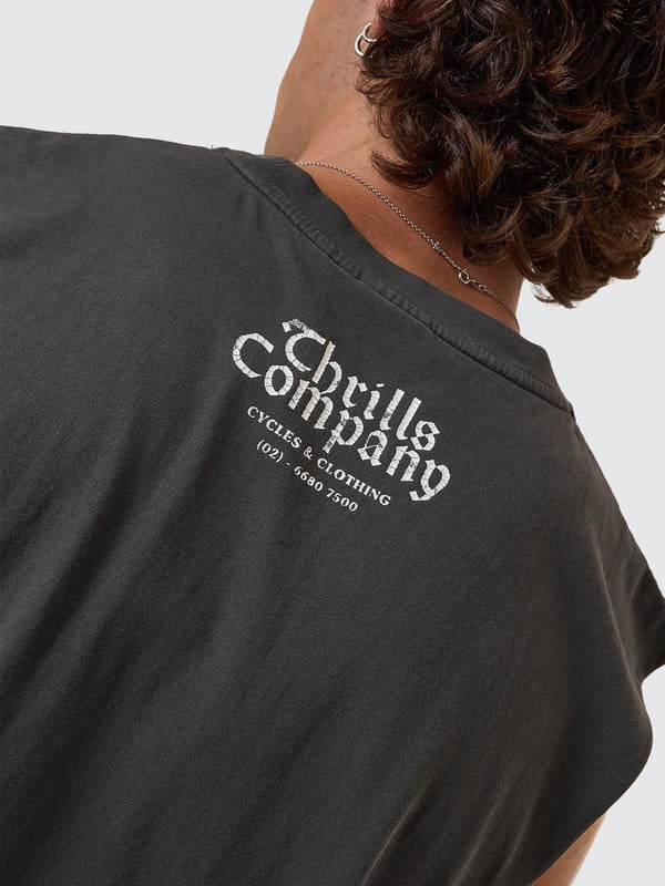Camiseta Muscle Thrills Flight Risk Merch Black – foto 5