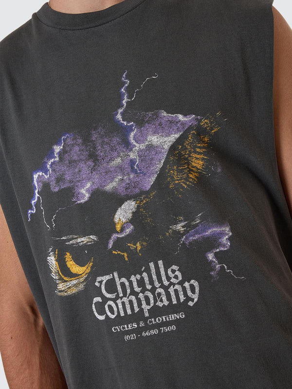 Camiseta Muscle Thrills Flight Risk Merch Black – foto 6