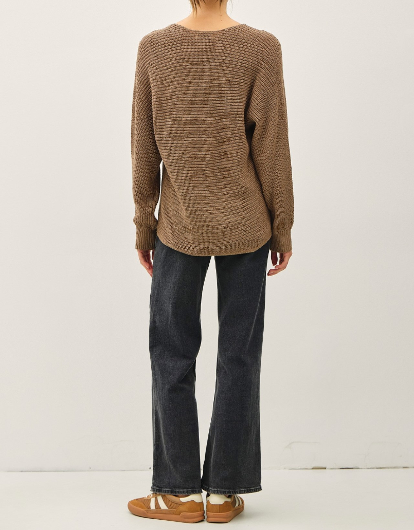 Sweater Tejido Wide Raglan Mocca