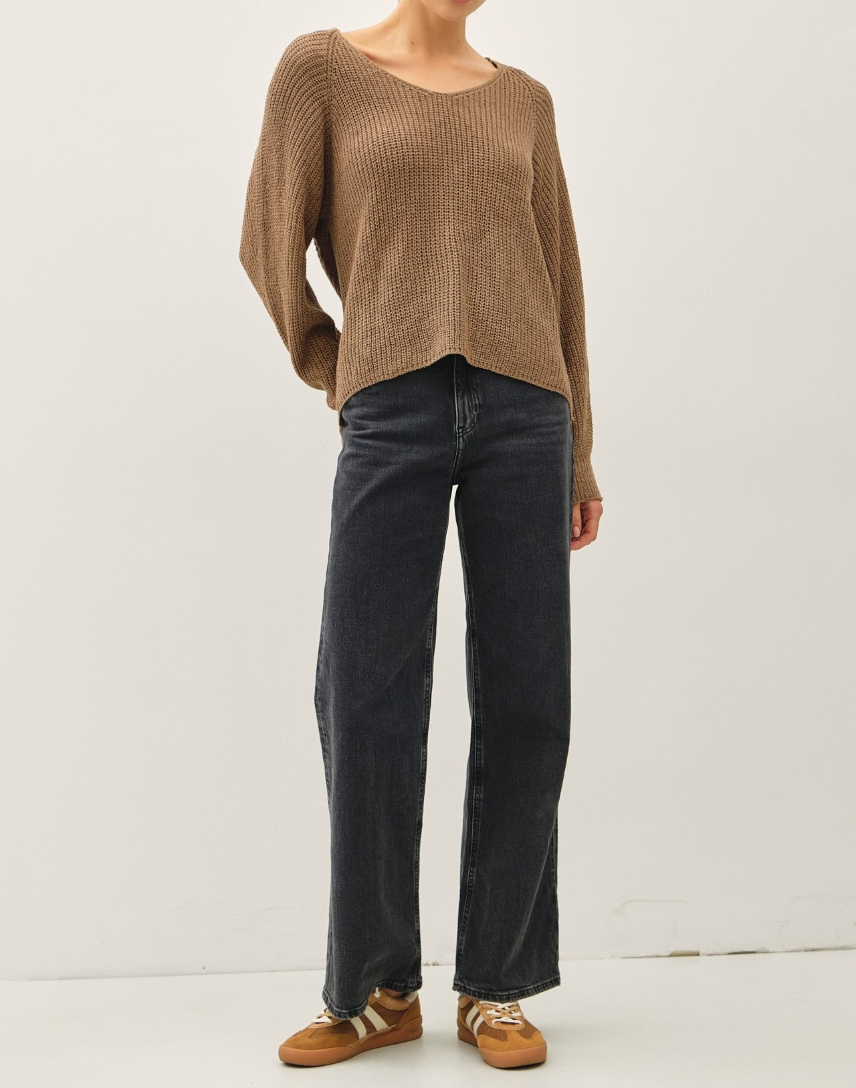 Sweater Tejido Wide Raglan Mocca – foto 3
