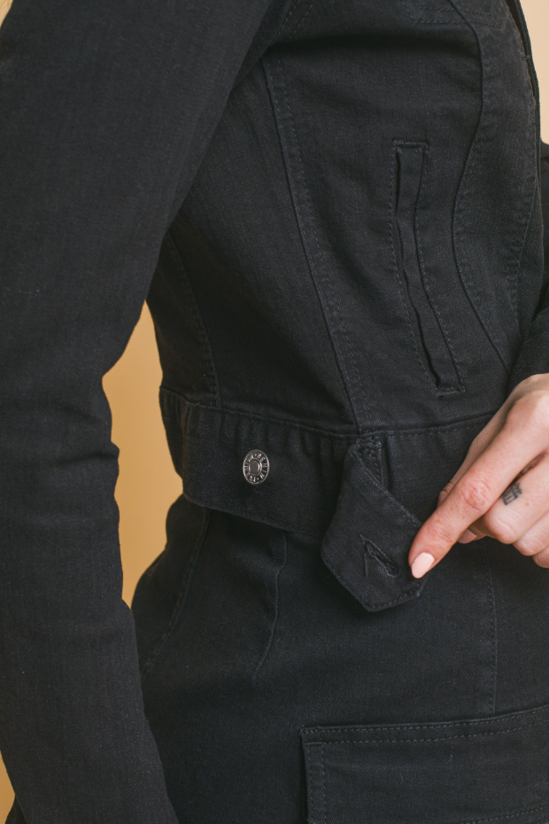 Jacket Denim Distressed Midnight – foto 4