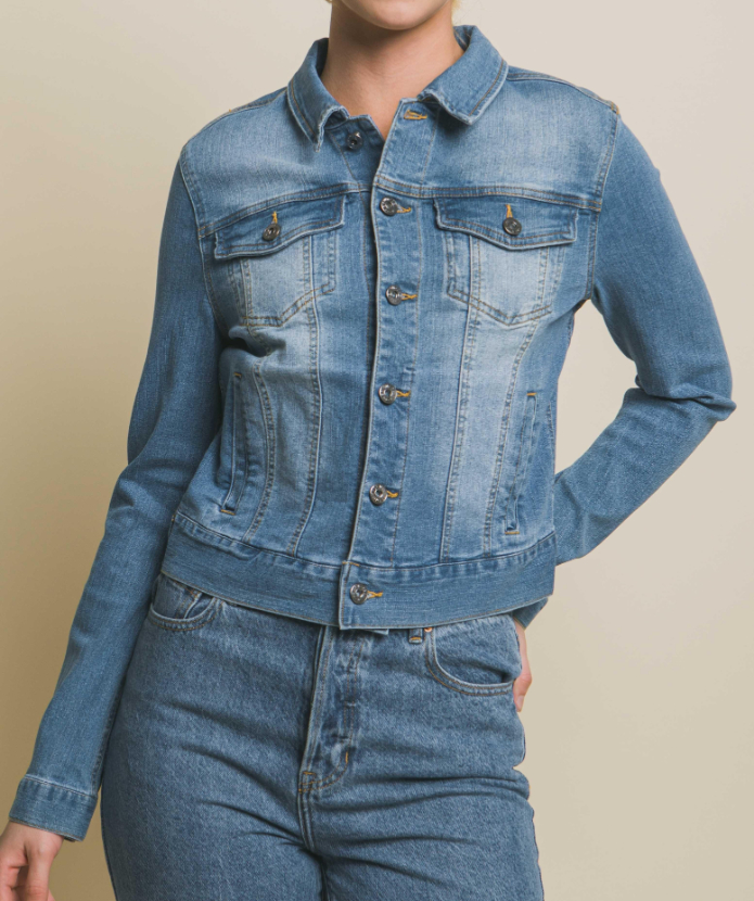 Jacket Denim Distressed Light blue – foto 3