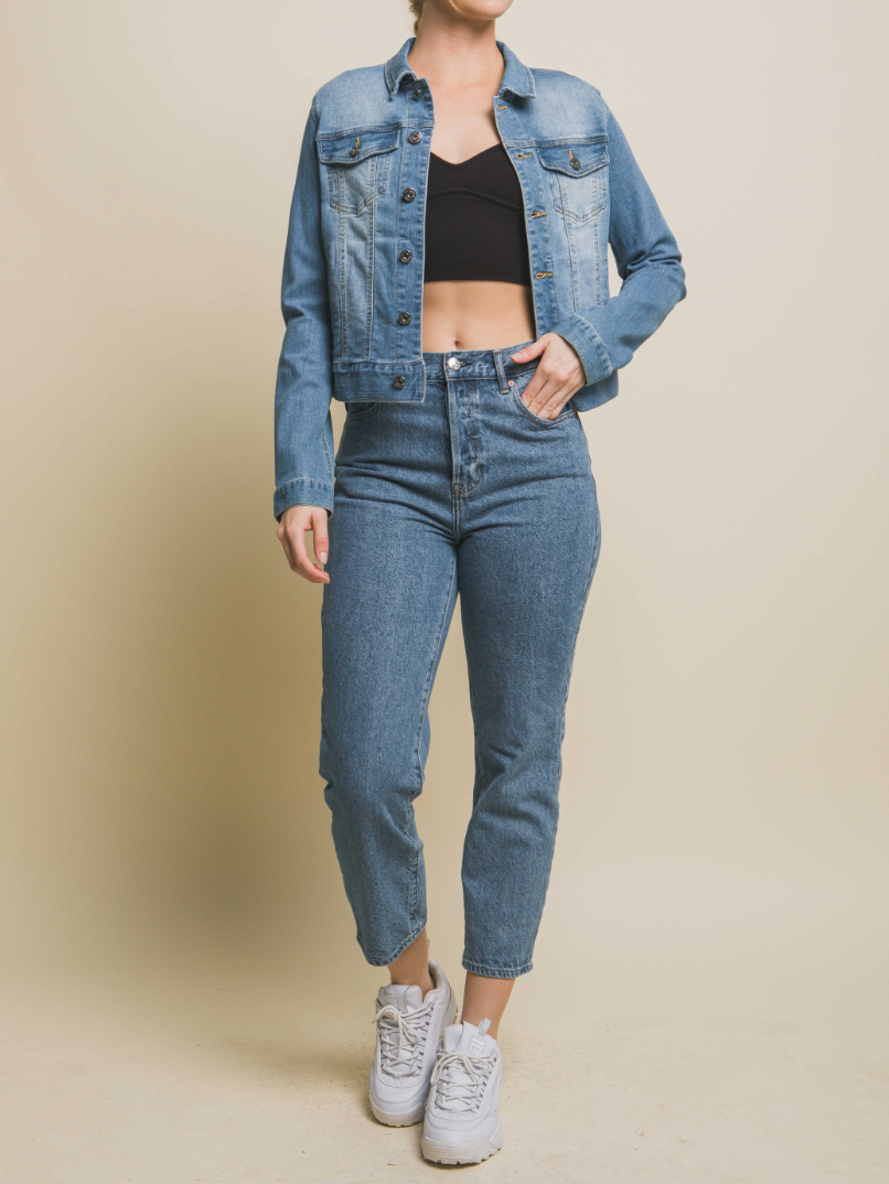 Jacket Denim Distressed Light blue – foto 5