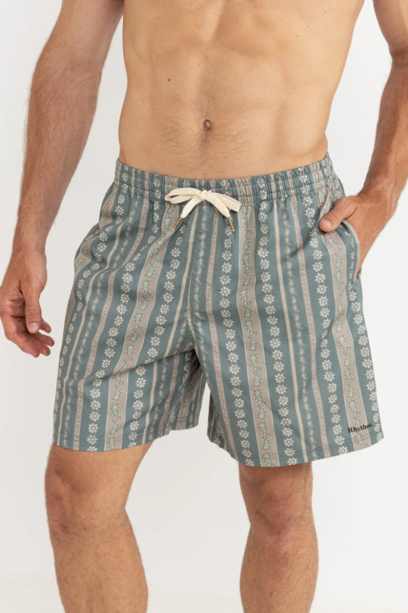Pantaloneta Rhythm Paisley Stripe Olive – foto 1