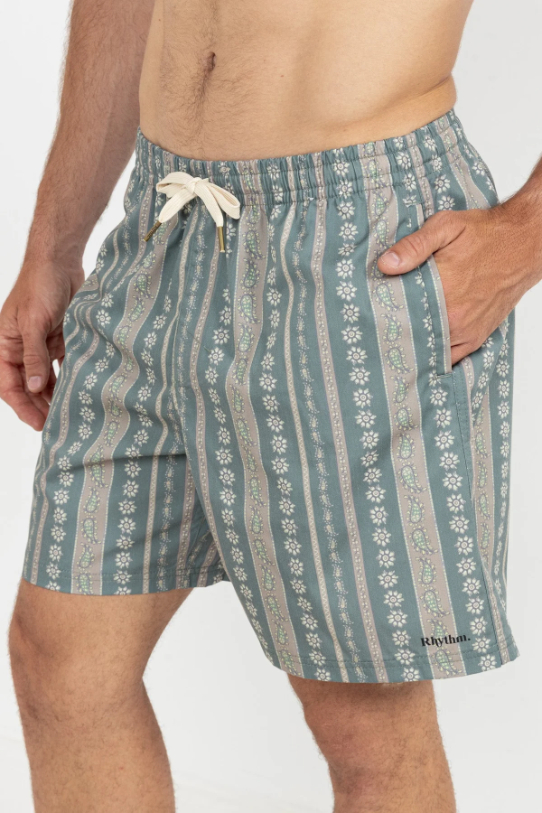 Pantaloneta Rhythm Paisley Stripe Olive – foto 3