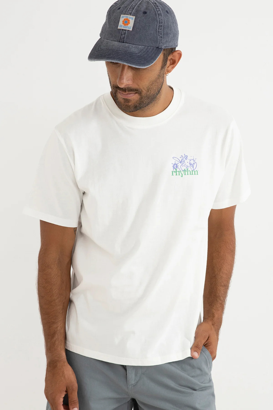 Camiseta Rhythm Old Growth Livin Vintage White – foto 1