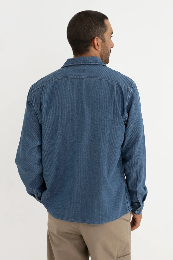 Camisa M/L Rhythm Textured Wale Washed Indigo – foto 2