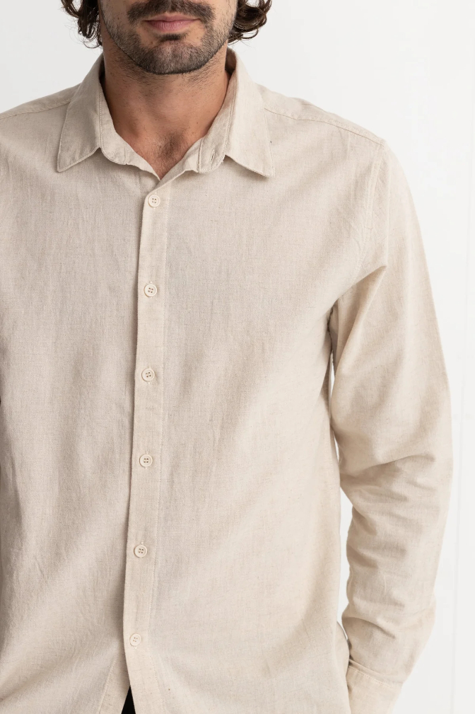 Camisa M/L Rhythm Classic Linen Sand – foto 3